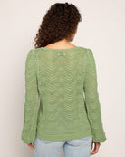 Kalamata $|& SEAS Ocean Waves Scoop Neck Sweater - SOF Back