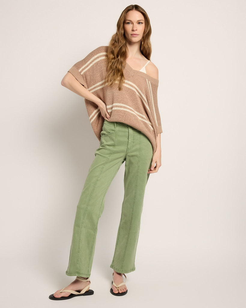 Muse Wide Leg Twill Pants - High-Waisted, Soft TENCEL Blend