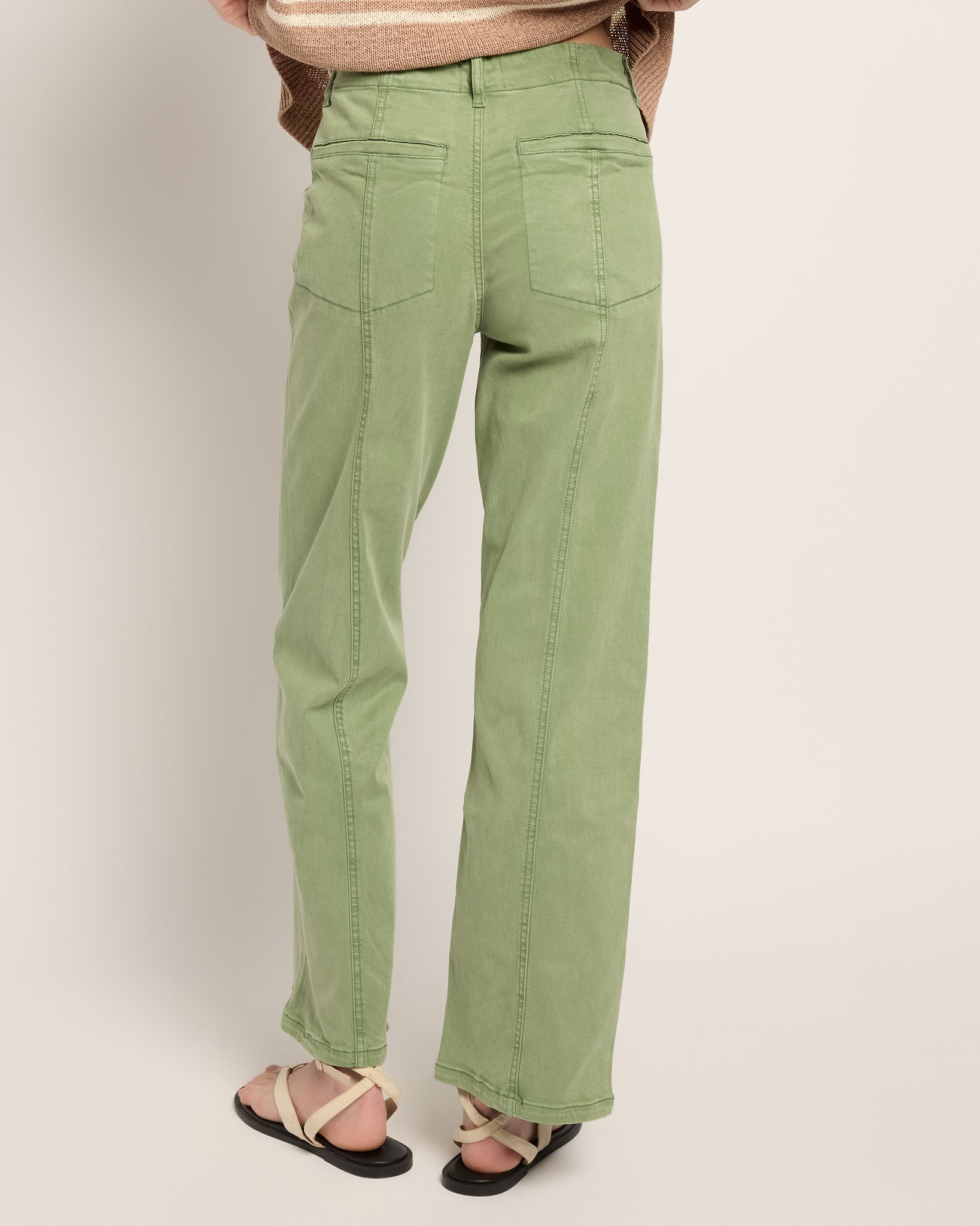 Muse Wide Leg Twill Pants - High-Waisted, Soft TENCEL Blend
