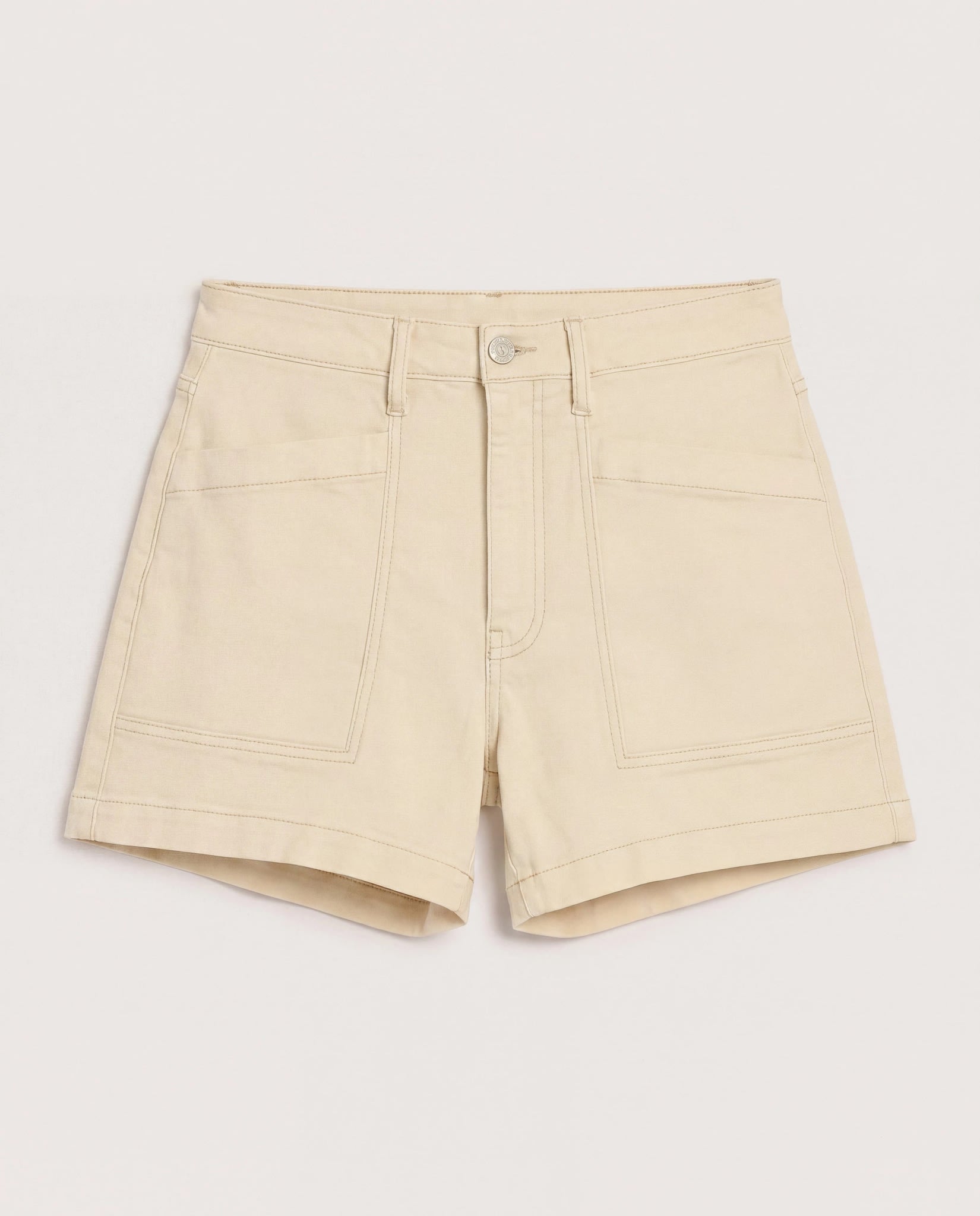 Vintage White $|& SEAS Abby Twill Short - Hanger Detail