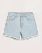 Clear Sky $|& SEAS Maple Distressed Short - Hanger Detail