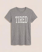 Heather Grey $|& SEAS Tired Graphic Sleep Tee - Hanger Detail