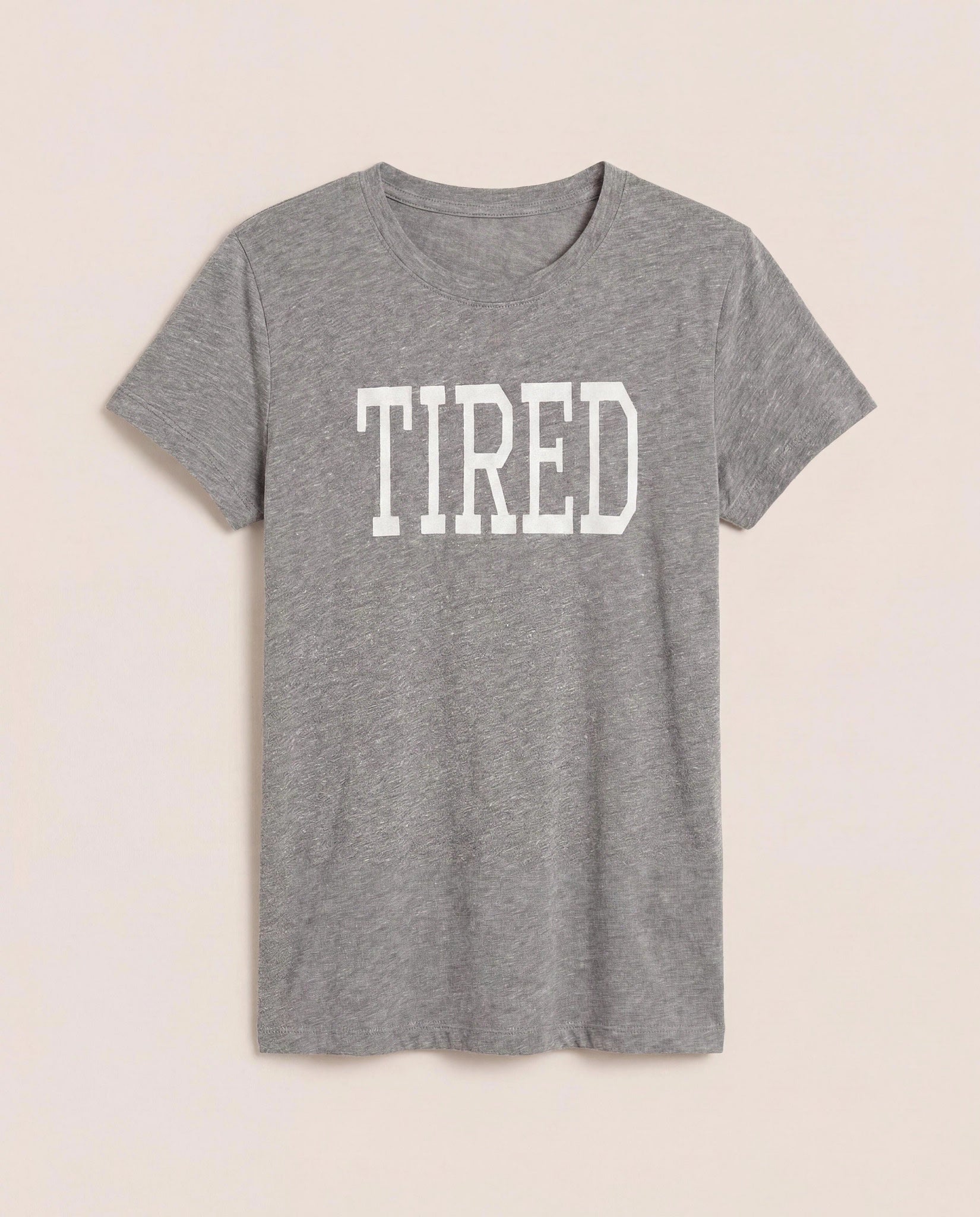 Heather Grey $|& SEAS Tired Graphic Sleep Tee - Hanger Detail