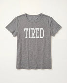 Heather Grey $|& SEAS Tired Graphic Sleep Tee - Hanger Detail
