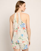 Cream Floral $|& SEAS Flirty Printed Sleep Set - SOF Back