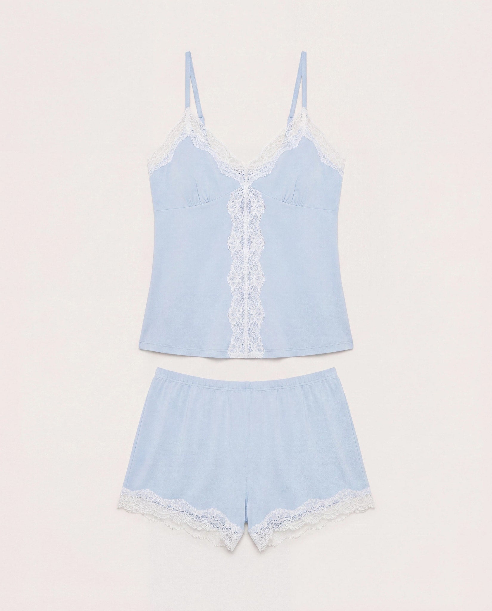 Pool Blue $|& SEAS Jupiter Lace Sleep Set - Hanger Detail