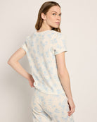 Pool Blue $|& SEAS Snuggle Up Button Front Top - SOF Back