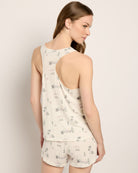 Cream $|& SEAS Cloudscape Printed Sleep Set - SOF Back