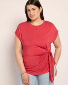Soft Rose $|& SEAS Tidal Tied Waist Tee - SOF Front