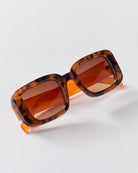 Tortoise/Orange $|& RS eyeshop Rounded Rectangular Sunglasses