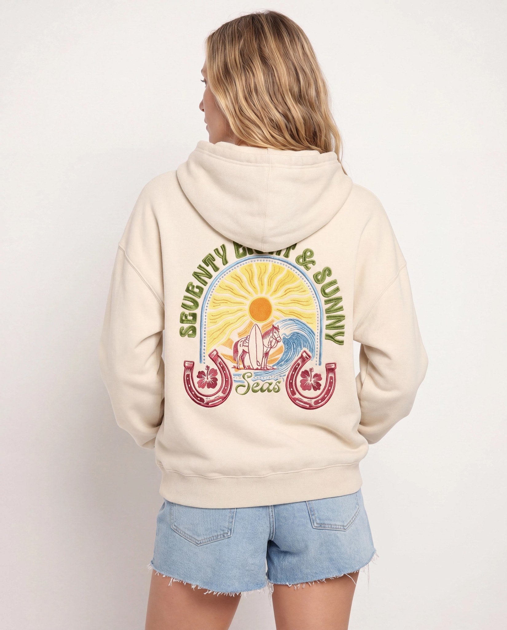 Cream $|& SEAS Ryder "Sun Chaser" Graphic Hoodie - SOF Back