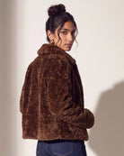Minky Brown $|& Room 34 Faux Fur Coat - SOF Back