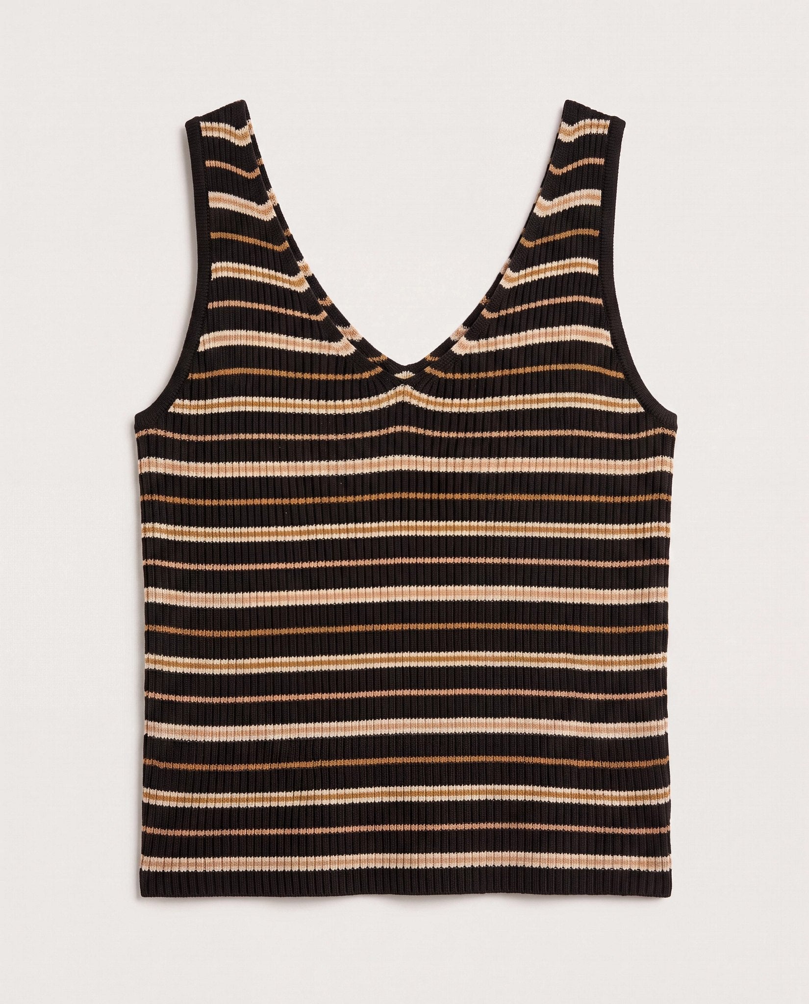 Black Stripe $|& SEAS Sara Striped Tank - Hanger Detail