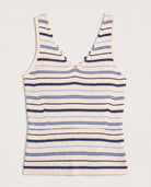 Cream Stripe $|& SEAS Sara Striped Tank - Hanger Detail