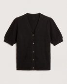 Black $|& SEAS Sunbelt Open Knit Sweater Top - Hanger Detail