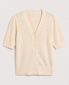 Oyster $|& SEAS Sunbelt Open Knit Sweater Top - Hanger Detail