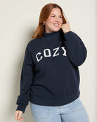 Mariner Midnight $|& SEAS Becca Mock Neck Graphic Pullover - SOF Front