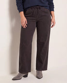 Graphite $|& SEAS Ellie Drawstring Straight Leg Pant - SOF Front