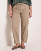 Pebble $|& SEAS Ellie Drawstring Straight Leg Pant - SOF Front
