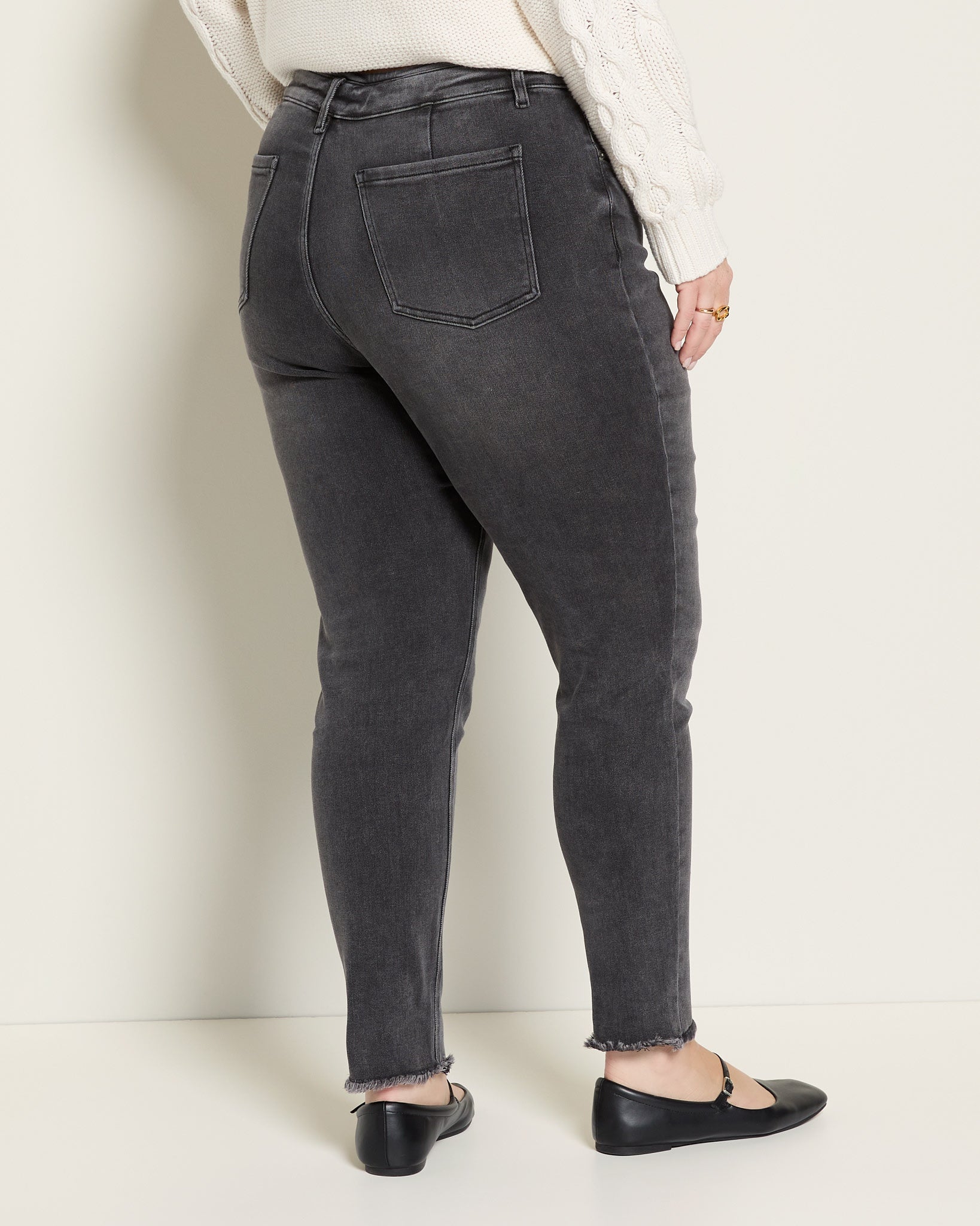 Dark Shore $|& SEAS Lucy Button Front Skinny Jean - SOF Back