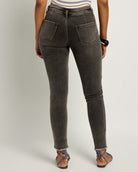 Dark Shore $|& SEAS Lucy Button Front Slim Straight Jean - SOF Back