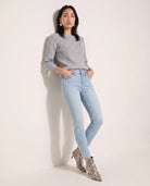 Heather Grey $|& SEAS Penelope 3/4 Sleeve Sweater - UGC On Fig