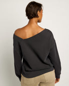 Washed Black $|& SEAS Lily Asymmetrical Pullover - SOF Back