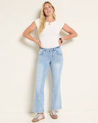 Lakeside $|& SEAS Stacy Mid Rise Embroidered Flare Jean - UGC On Fig