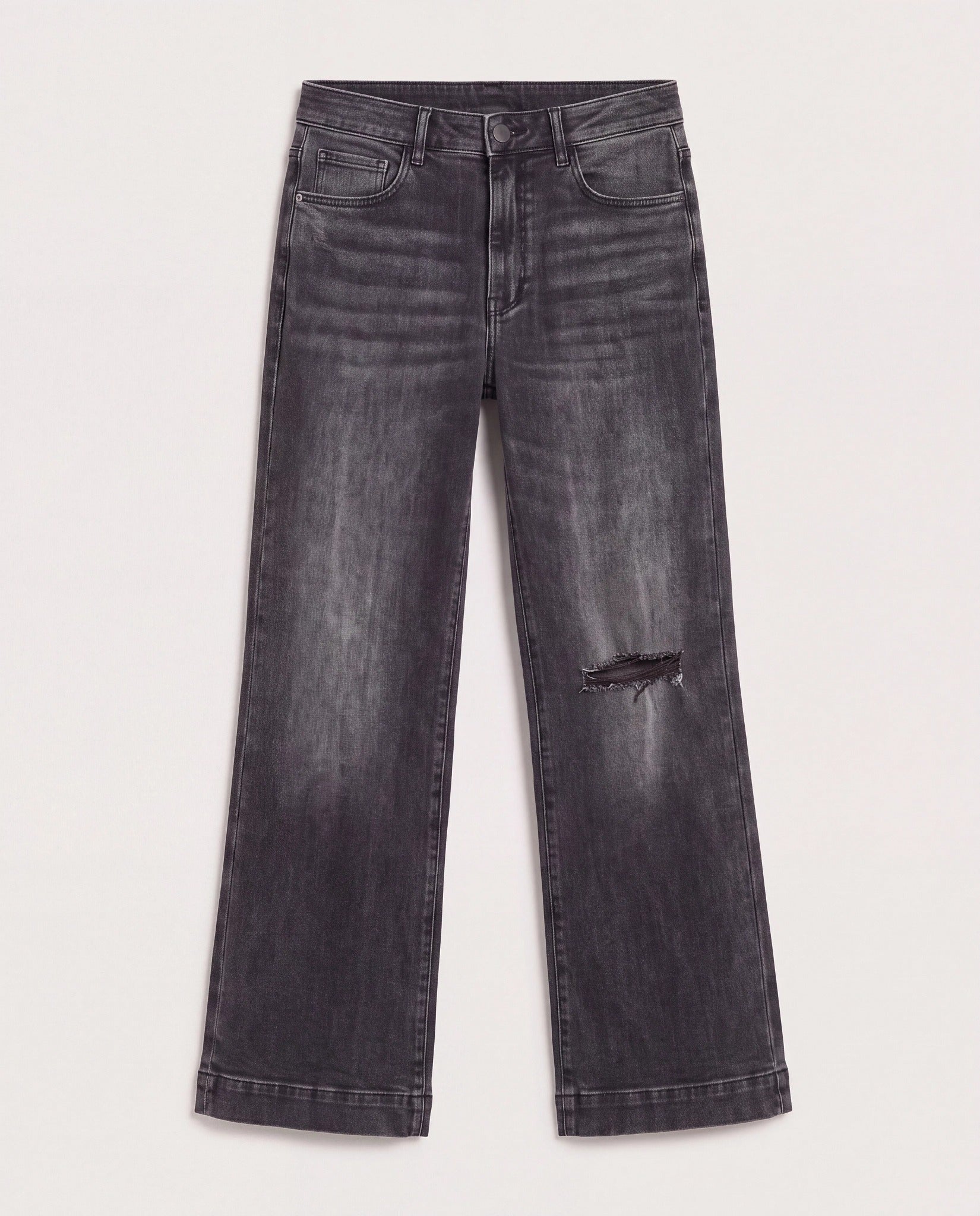 Dark Shore $|& SEAS Gigi High Rise Boyfriend Ankle Jean - Hanger Detail