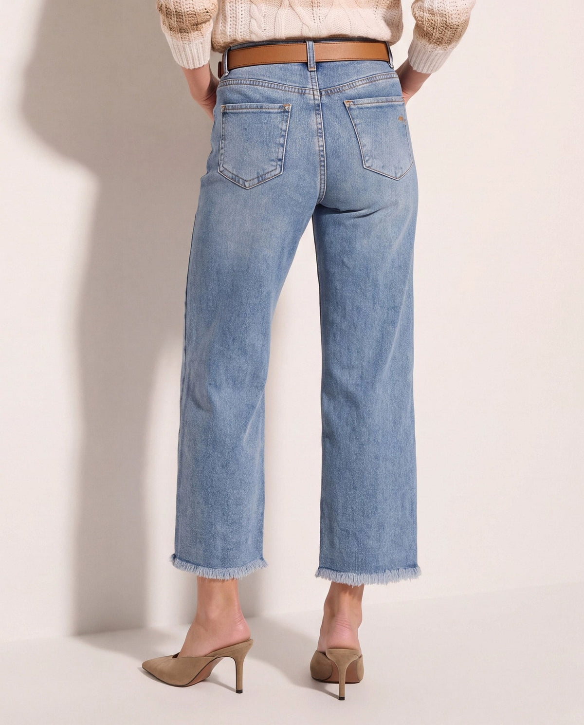 Saltwater $|& Herizon Roam Distressed Cropped Wide Leg Jean - SOF Side