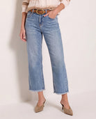Saltwater $|& Herizon Roam Distressed Cropped Wide Leg Jean - SOF Front