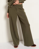 Evergreen $|& SEAS Jenni High Rise Pleat Front Trouser - SOF Front