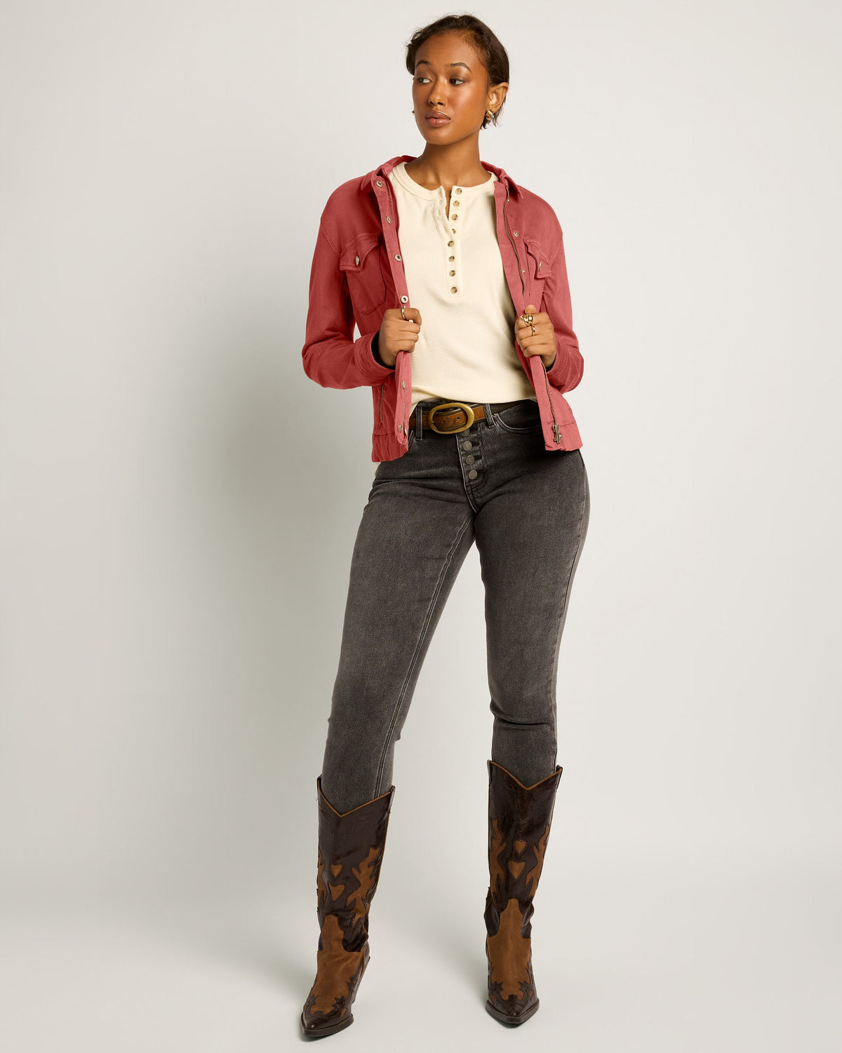 Bordeaux $|& SEAS Potrero Twill Jacket - UGC On Fig