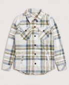 Ivory Plaid $|& SEAS Geena Microfleece Shacket - Hanger Detail
