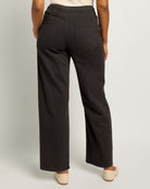 Graphite $|& SEAS Ellie Mid Rise Drawstring Straight Leg Pant - SOF Back