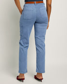 Denim Blue $|& SEAS Liz High Rise Cargo Ankle Pant - SOF Back