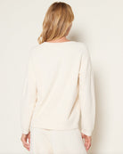 Cream $|& SEAS Starlight Knit Henley - SOF Back