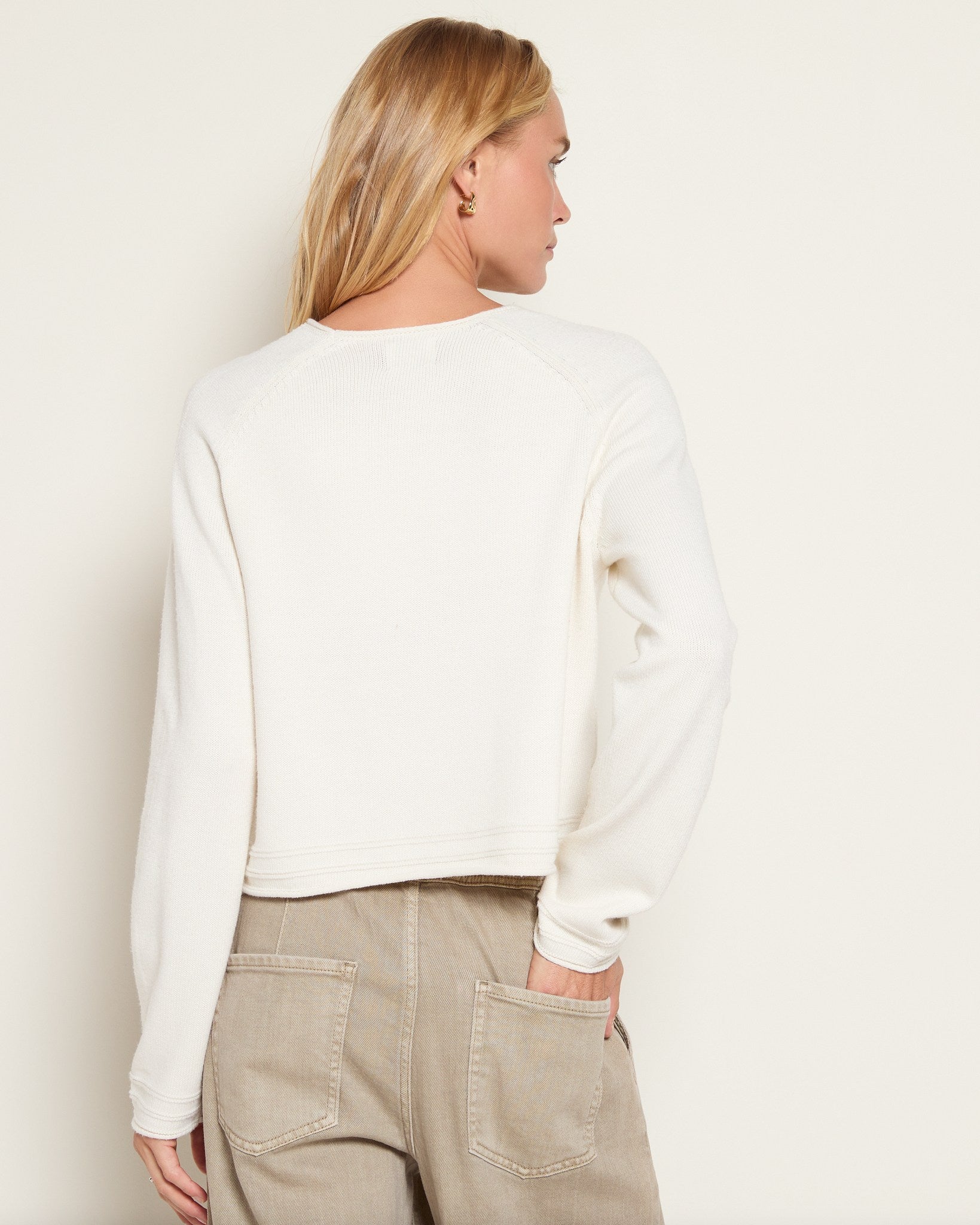 Cream $|& SEAS Leah Raglan Sweater - SOF Back