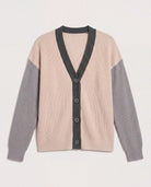 Cream $|& SEAS Brie Colorblocked Cardigan - Hanger Detail
