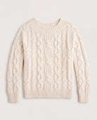 Cream $|& SEAS Delilah Off the Shoulder Cable Knit Sweater - Hanger Detail
