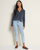 Denim Blue $|& Herizon Twilight Washed Cardigan - UGC On Fig