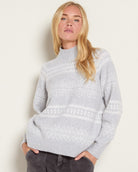 Heather Grey $|& Herizon Franklin Mock Neck Sweater - SOF Front