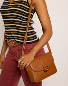 Cognac $|& SEAS Fiona Flap Crossbody - SOF Full Front