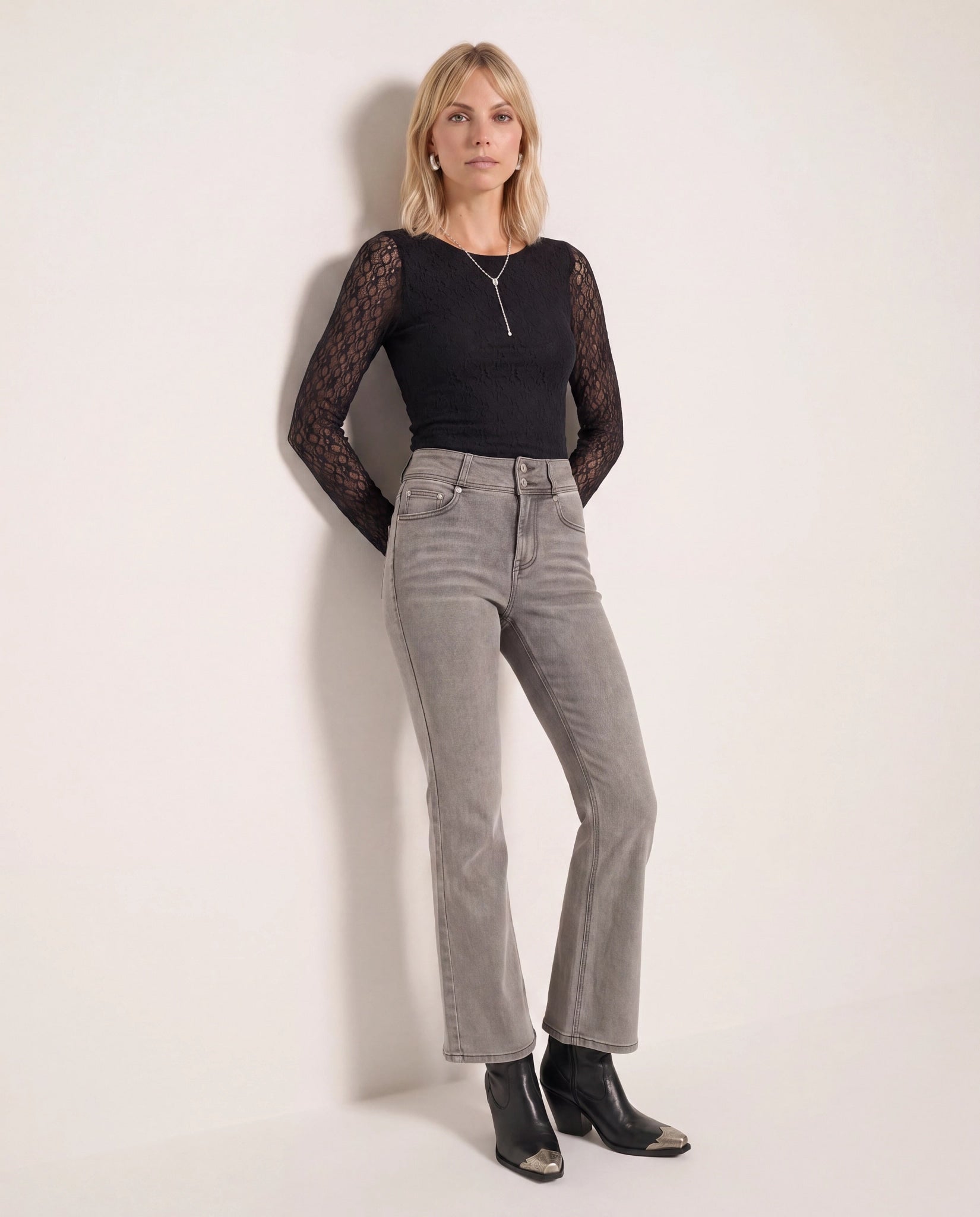 Black $|& SEAS Flora Lace Tee - UGC On Fig