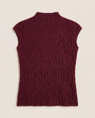 Burgundy $|& Bobeau Animal Jacquard Sweater - Hanger Detail