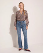 Black Floral $|& SEAS Sonia Button Up Shirt - UGC On Fig