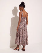 Black Floral $|& SEAS Isabella Tiered Dress - SOF Detail