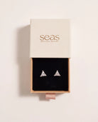 Platinum $|& SEAS Triangle Stud Earrings - UGC On Fig