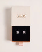 Platinum $|& SEAS Square Stud Earrings - UGC On Fig