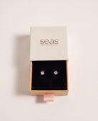 Platinum $|& SEAS Petite Platinum Studded Earrings - UGC On Fig